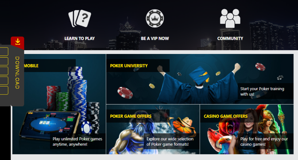 Online poker section on the site DafaBet